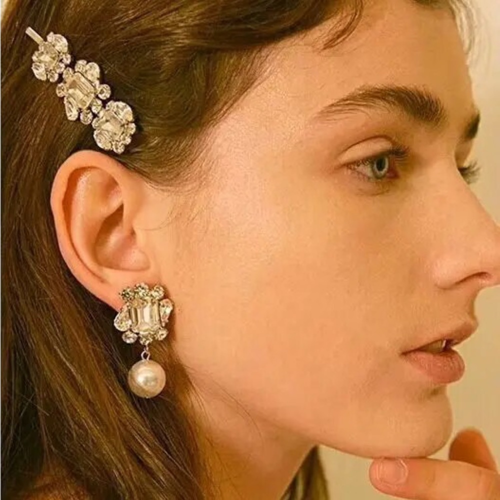 Crystal Pearl Earrings